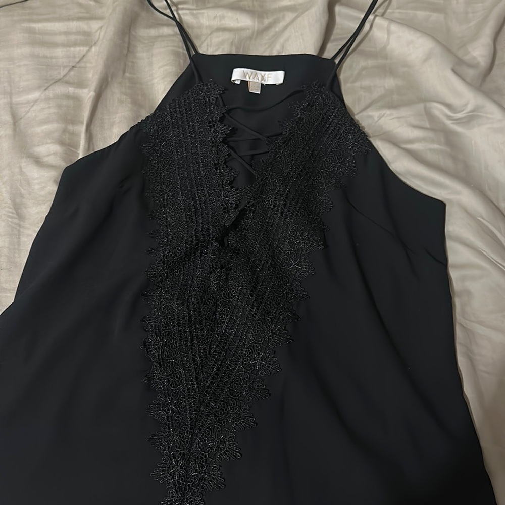 Black size small lace front strap